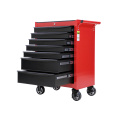 Black &amp; Red Rolling Tool Cabinet für Workshops